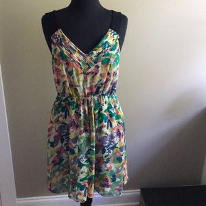 Madewell Muted Floral Print Silk Sundress. Sz 8